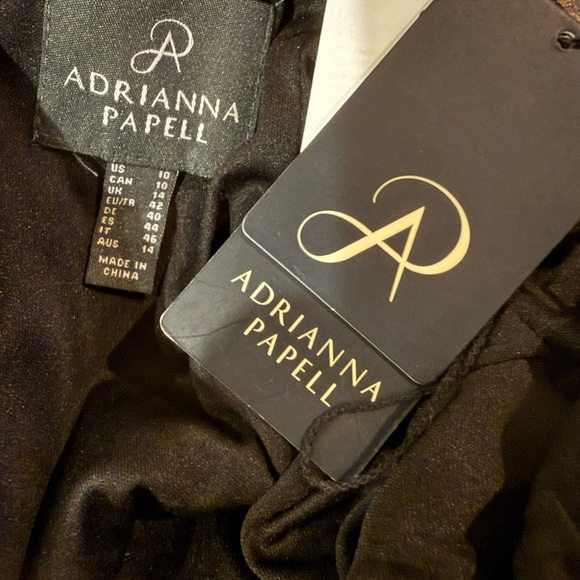 NWT Adrianna Papell Black Sequin Halter Cocktail Dress Size 14 - Picture 2 of 5